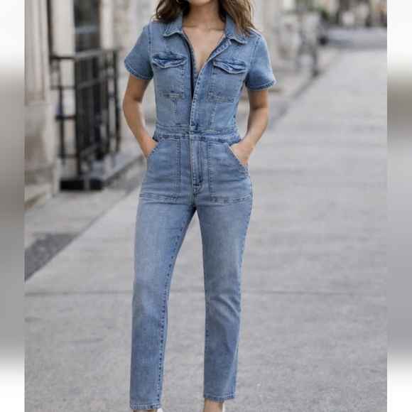 Good American Denim Jumpsuit Women's 0/XS Fit For Success NWT - Picture 2 of 9